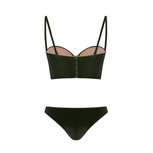 Biquini Ana Lu com calcinha Verde Veludo