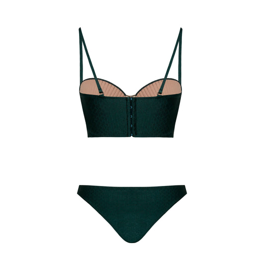 Biquini Ana Lu com calcinha Verde Croco