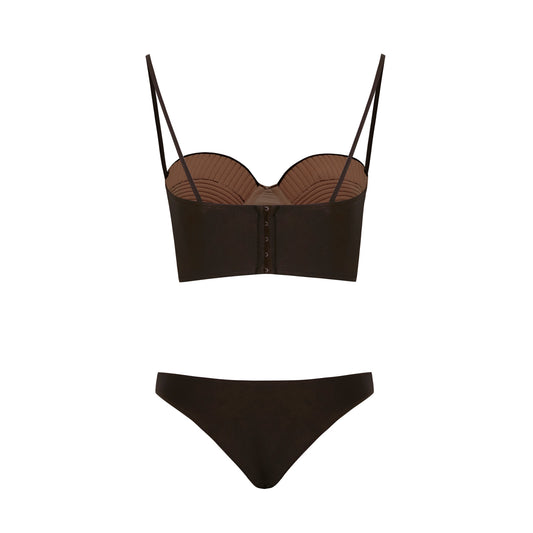 Biquini Helena Com Calcinha Marrom