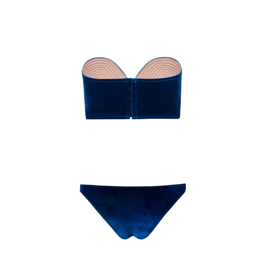 Biquini Maria Com Calcinha Marinho Veludo