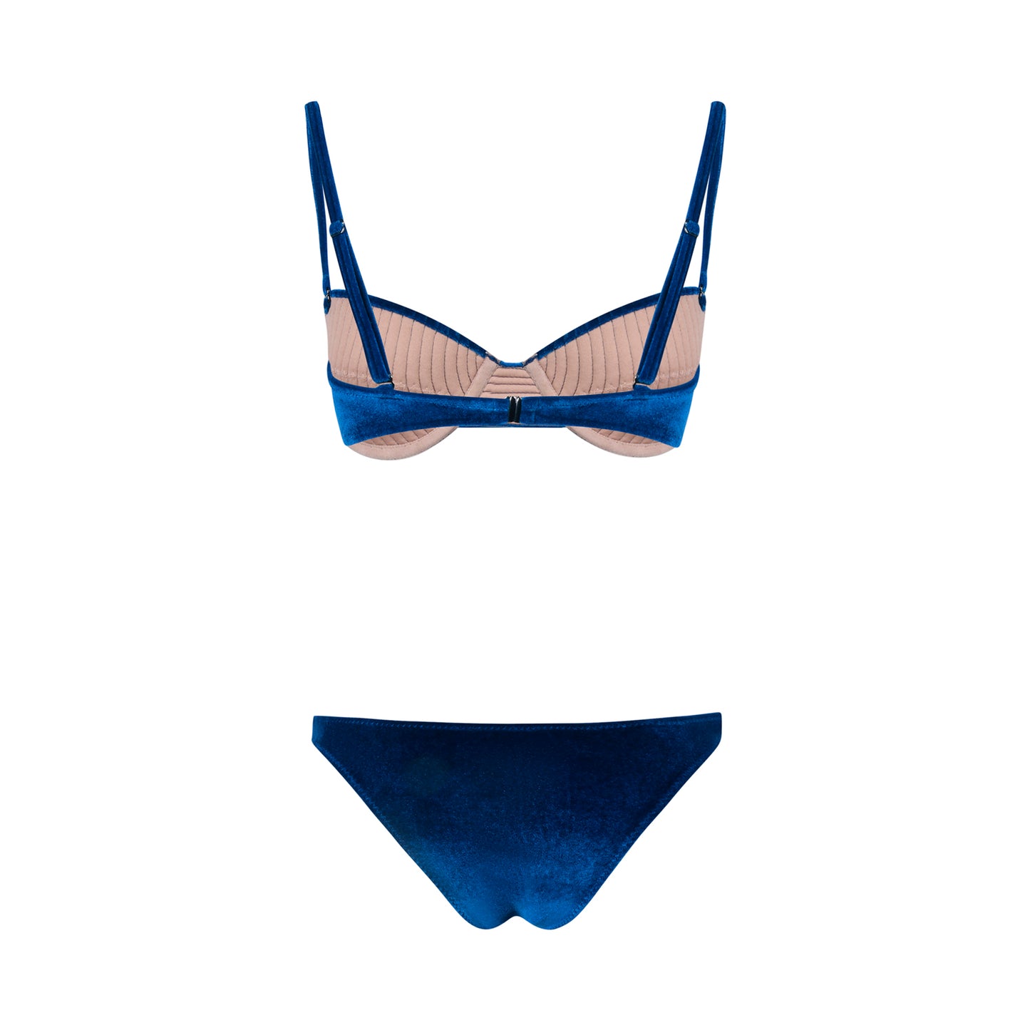 Biquini Teresa Azul Veludo