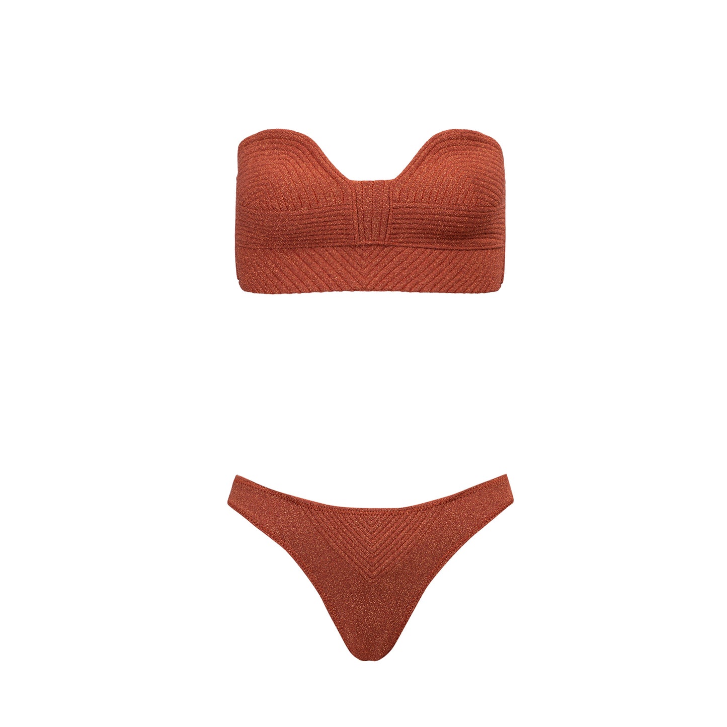 Biquini Maria Com Calcinha Coral Lurex