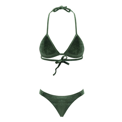 Biquini Thais Verde Veludo