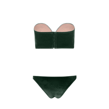 Biquini Maria Com Calcinha Verde Veludo