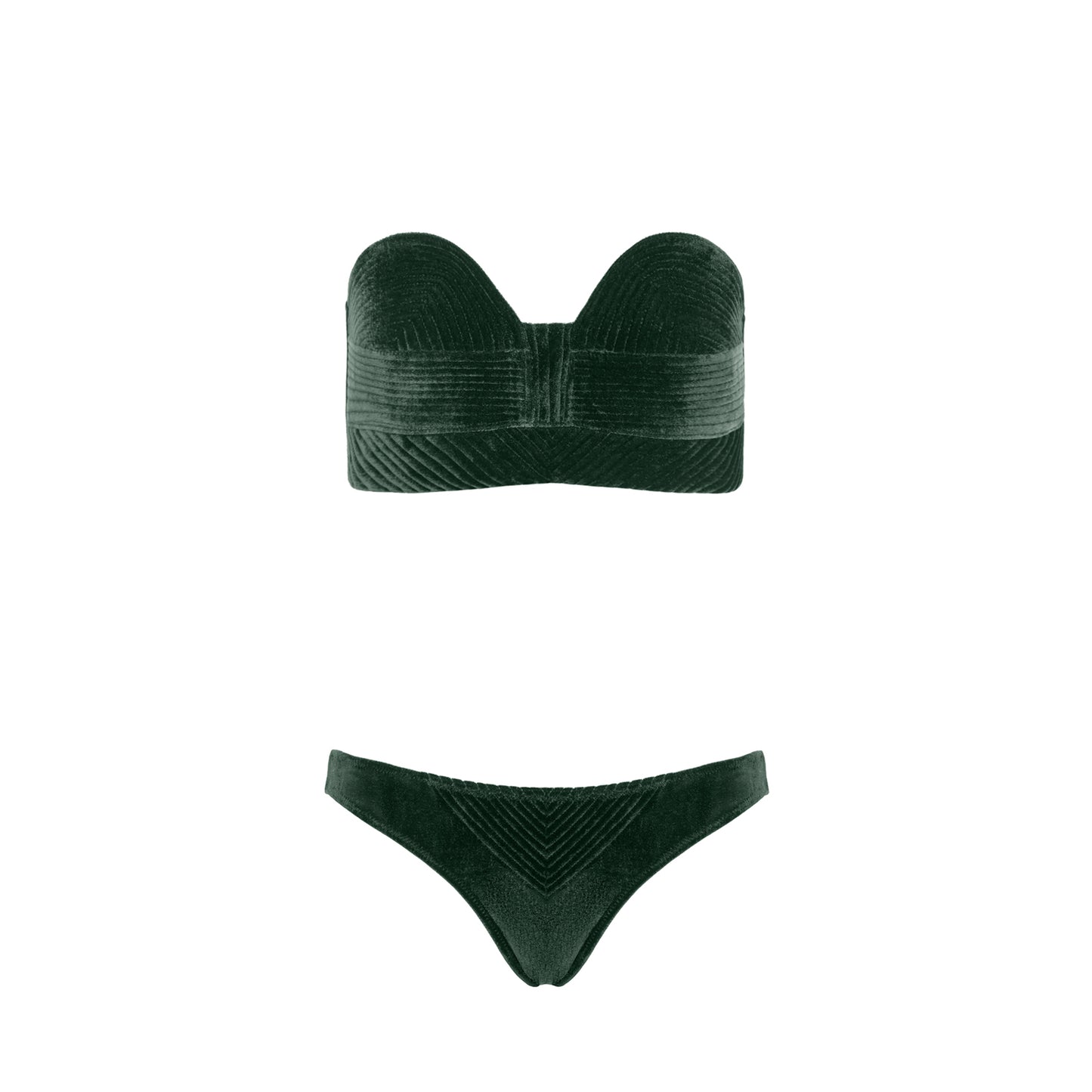 Biquini Maria Com Calcinha Verde Veludo