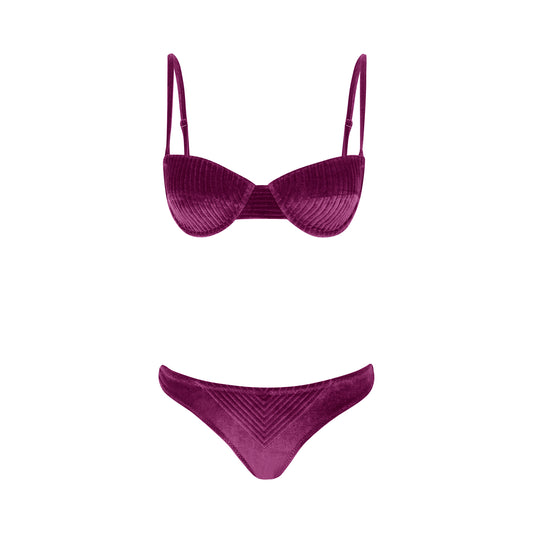 Biquini Teresa Pink Veludo