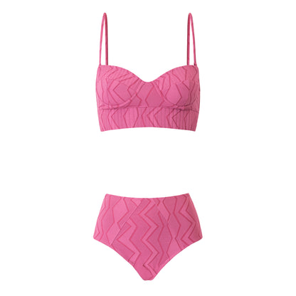 Biquini Ana Lu Pink Relevo