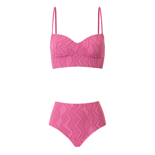 Biquini Ana Lu Pink Relevo