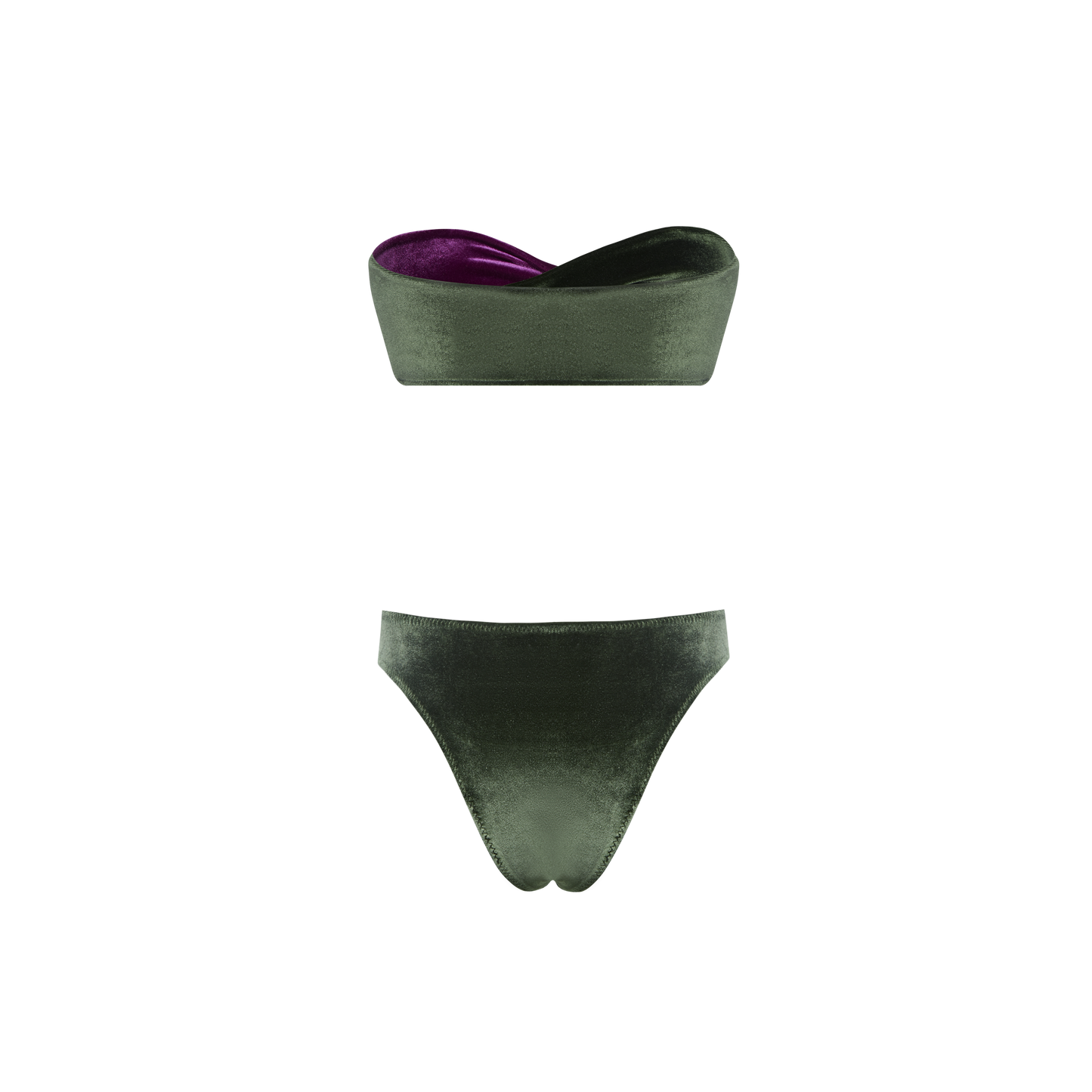 Biquini Fun Pink - Verde Veludo