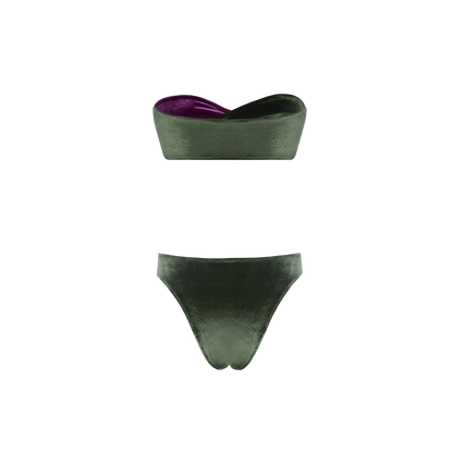 Biquini Fun Pink - Verde Veludo