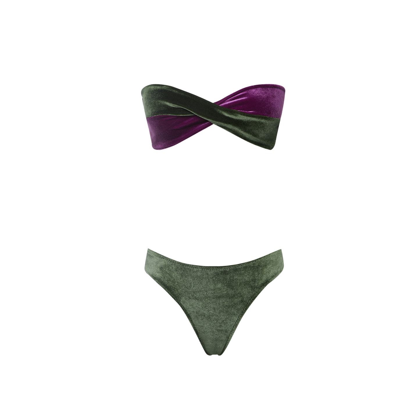 Biquini Fun Pink - Verde Veludo