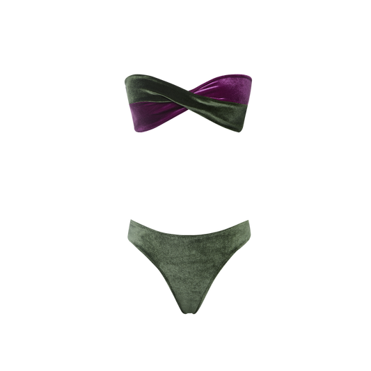 Biquini Fun Pink - Verde Veludo