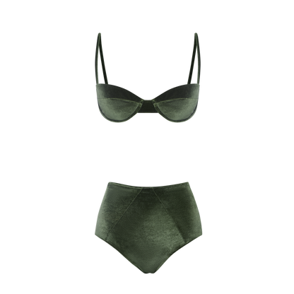 Biquini Chic Verde Veludo
