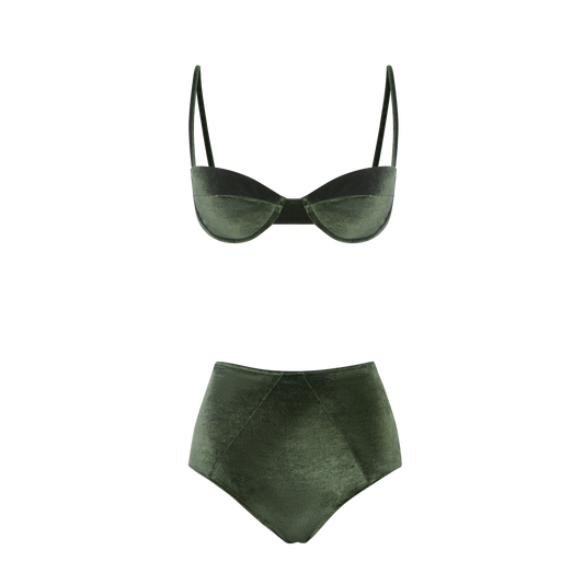 Biquini Chic Verde Veludo