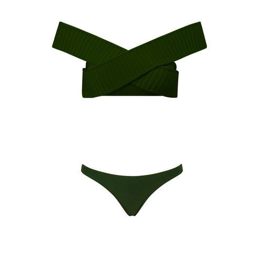 Biquini Carol com calcinha Verde Musgo
